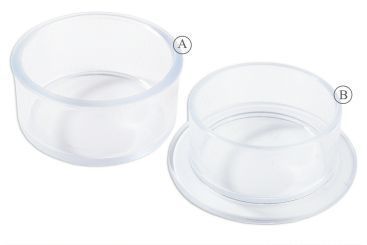 Futter u. Wassernapf 7cm klar (B) mit Rand