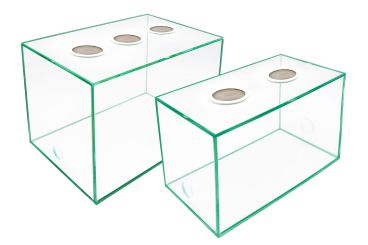 Becken + Bohrungen + Deckel 25x15x15cm