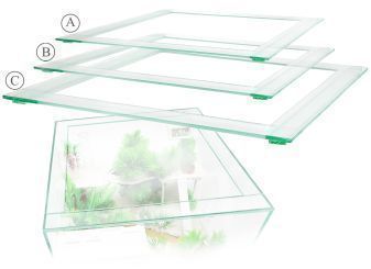 Glasbeckenrahmen 1x 30x20cm