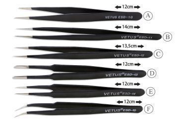 Pinzetten (D) Vetus ESD-13 - 12 cm - flache Spitze -