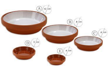 Tonschalen verschiedene Größen (D) 5cm