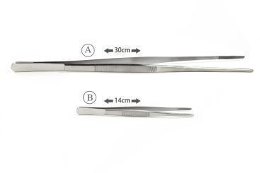 Futterpinzetten Edelstahl 1x (B) 14 cm lang